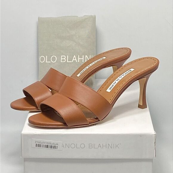 Manolo Blahnik Iacopo Leather Mules size 36.5 - Picture 9 of 11